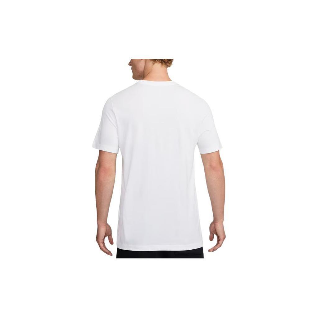 Nike T Shirts Men's White Crew Neck Moderate Straight Fit FN6028-100