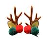 1 Pair Kids Reindeer Antler Hair Clips Soft Plush Christmas Hairpin for Baby Girl Toddler Cute Photo Prop Party Hair Accessory