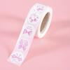 500pcs/roll Pink Bow Seal Stickers Gift Bag Candy Box Seal Lables Thank You Decals Bow Theme Birthday Party Decoration Stickers