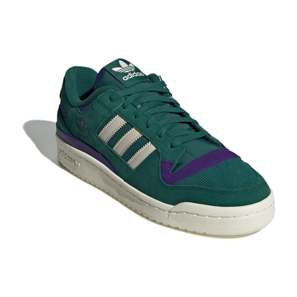 Adidas Originals Forum 84 Comfortable Versatile Durable Breathable Low-Top Sneakers Unisex Sneakers Green Purple ID8389