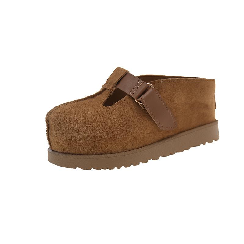 New popular retro Mary Jane women's summer versatile niche Korean slope heel lazy shoes thick sole heightening casual