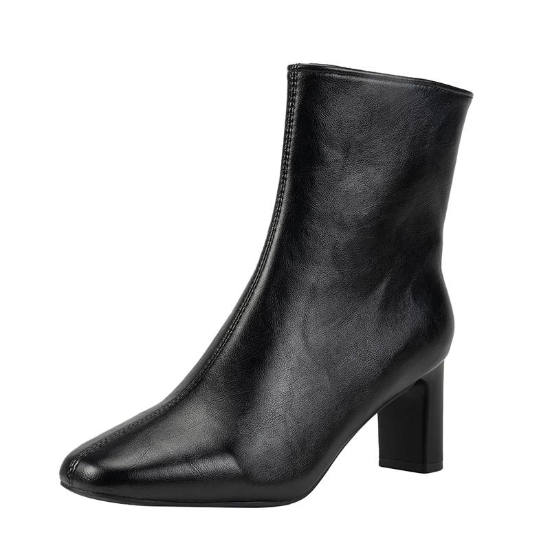 

Fashion Women s Lacquer Leather Short Boots 2025 Winter British Fashion Elegant Ladies Plush Comfort Boots Outdoor Walking Casual Shoes 35