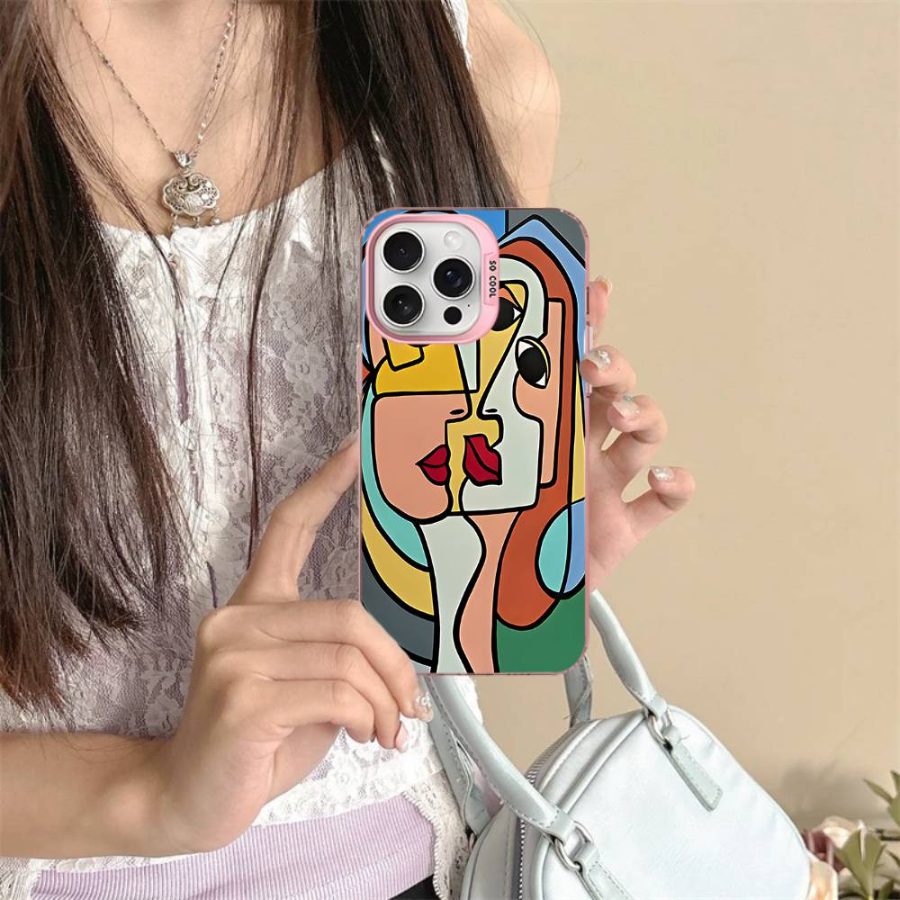 Picasso Abstract Art Phone Case For IPhone 16 15 14 13 12 11 Pro Max 17 Plus Colorful Cover