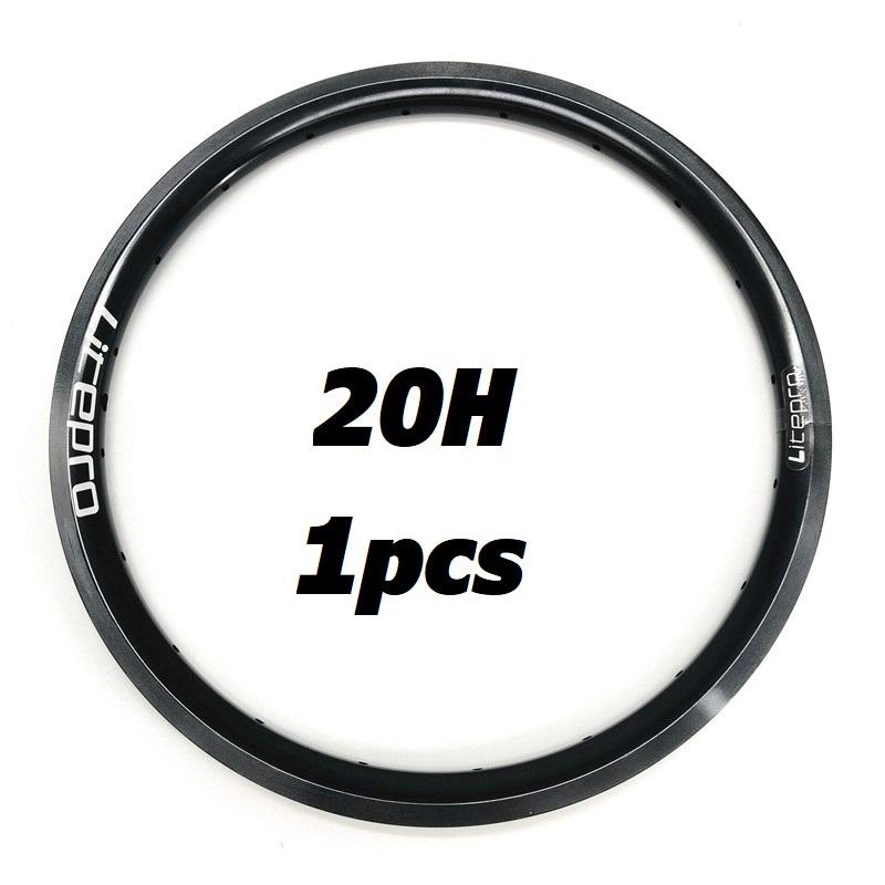 Litepro Rims 349 16x1-3/8 For Brompton Aluminum Alloy Double Wall All Black 20-24-28-36H Schrader valve Folding Bike Wheel Rim