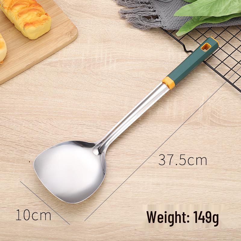 Stainless Steel Heat-Insulated Spatula & 2mm Thick Ladle Cooking Set