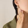 18K Gold Plated Titanium Steel Wave Hoop Earrings
