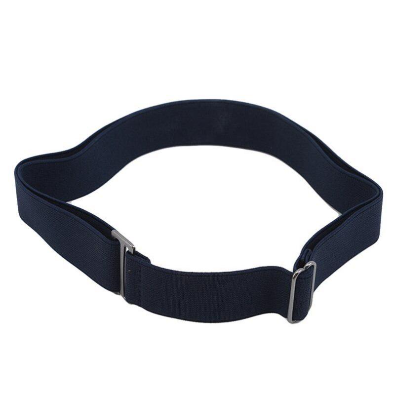 Women No Show Invisible Belt Elastic Stretch Waist Belt with Flat Buckle