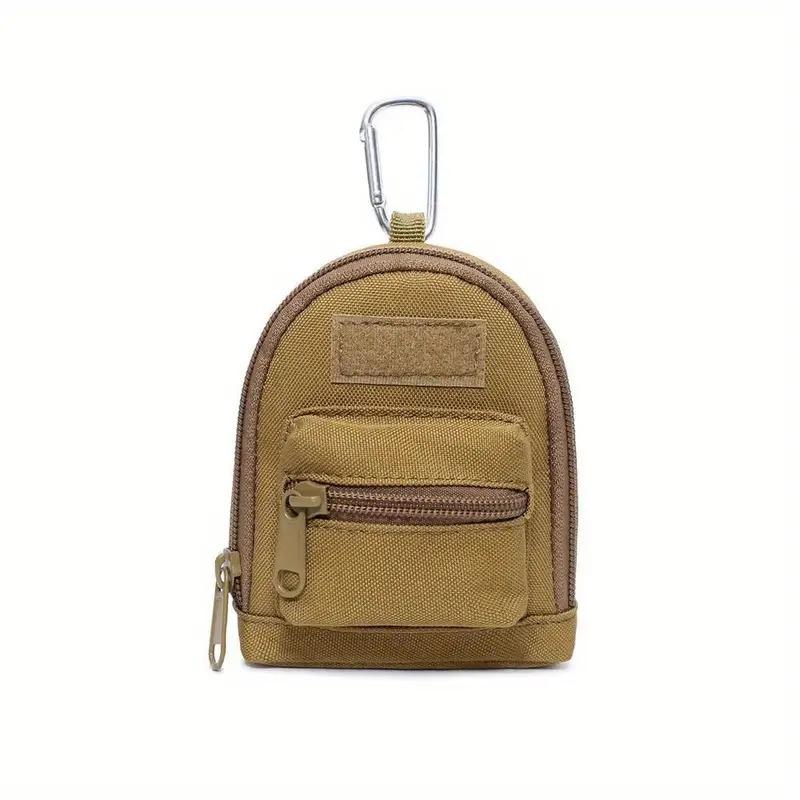 Mini Portable Coin Pouch Key Wallet Holder Men Coin Purses Pouch Bag Keychain Zipper Pocket Outdoor Key Bag