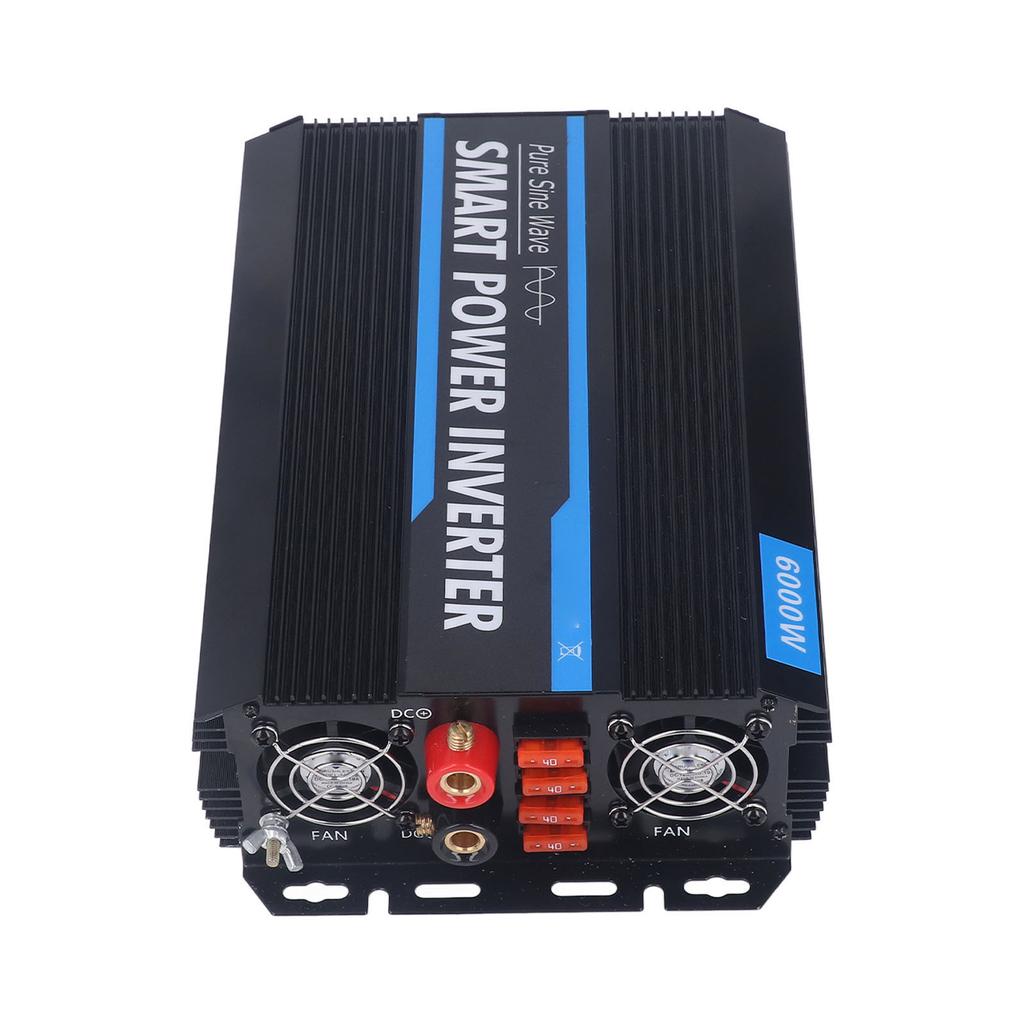 Pure Sine Wave Inverter Smart Car Power Converter with LED Display for Solar Power System DC12V to AC220V 6000W
