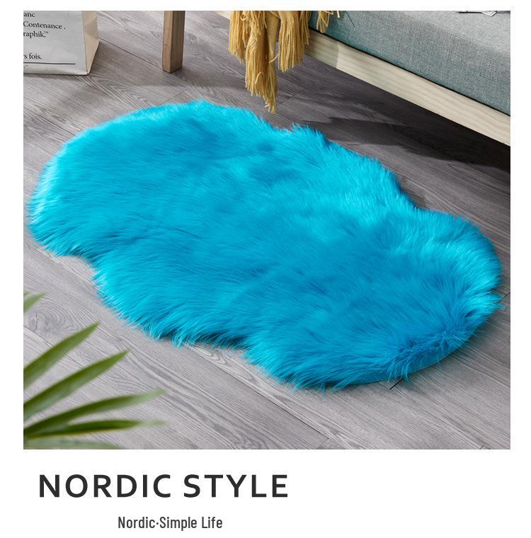 Minimalist Long-Pile Rug: Living Room & Bedroom Carpet, Coffee Table Floor Mat, Sofa Cushion.