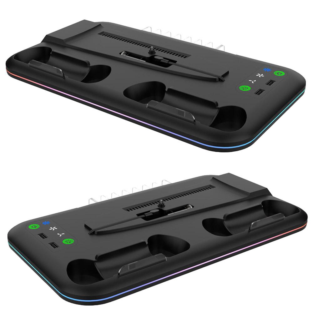 For PS5 Slim Console Cooling Stand Controller Charging Stand Controller Charging Dock for Playstation 5 SlimDisc&Digital Edition