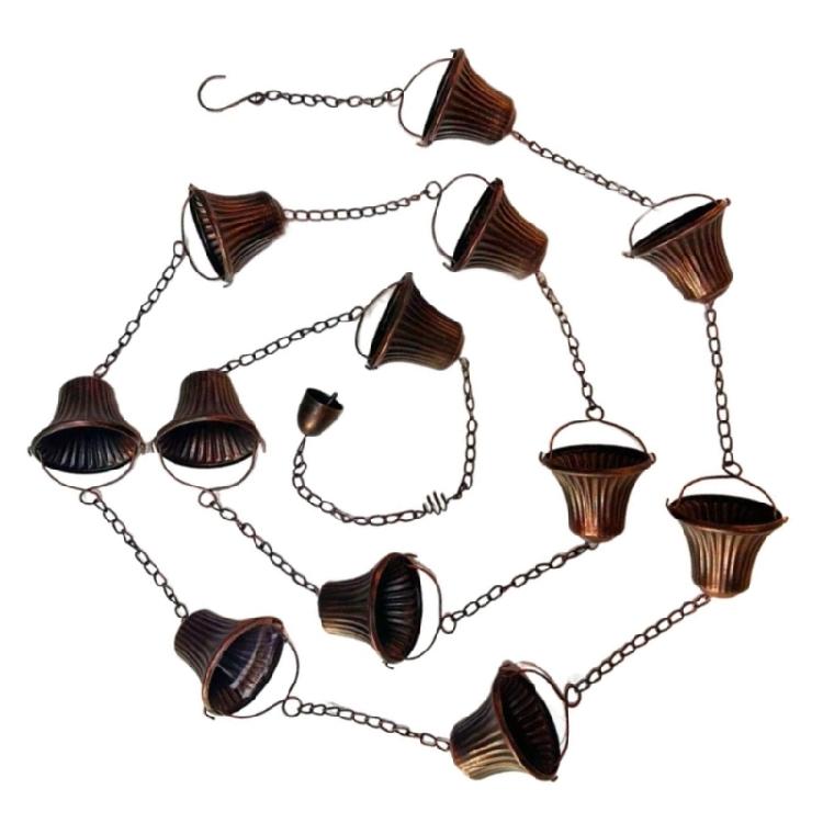 

Heavy Type Rain Chain Durability Iron Decorative Rain Chain for Balcony Gutter Downspout Outdoor Garden Drain 1