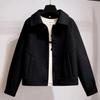 350g Women's Petite Short Woolen Coat - Autumn Retro Korean Style Loose Jacket