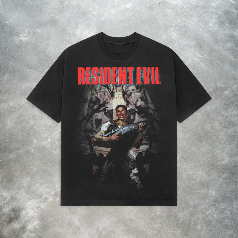 Resident Evil 4 Leon Kennedy T-shirt Ρετρό Y2K Grunge Μπλουζάκι Ανδρικό Γυναικείο Oversized Y2k Βαμβακερό T-shirt Streetwear Γυναικεία Ανδρικά Ρούχα