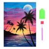 Full Drill 5D Rhinestone Painting Kit Rich Color Sparkling DIY Handmade Landscape Diamond Art Wall Decoration