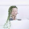 Face Flower Pot Head Planter Pot Succulent Planter Resin Decor W/ Drainage Hole