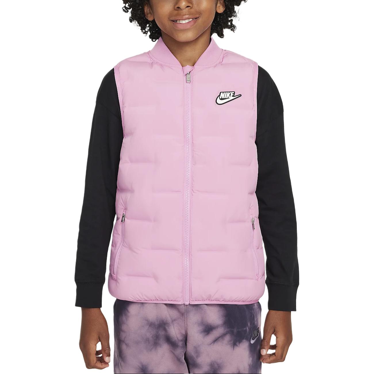 

Nike Down Vest Casual Fashion Warm Mysterious Flamingo Red Kids vest HQ7178-646 XL