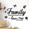 Family Letter Mirror Wall Stickers 3D Acrylic Wall Decal DIY Removable Wall Art Decor Butterfly Mural Stickers for Home Decor
