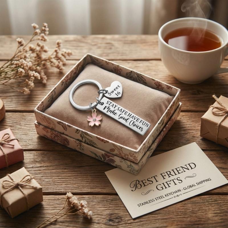Meaningful Not Sisters By Blood Stainless Steel Keychain Thoughtful Present To Celebrate True Friendship