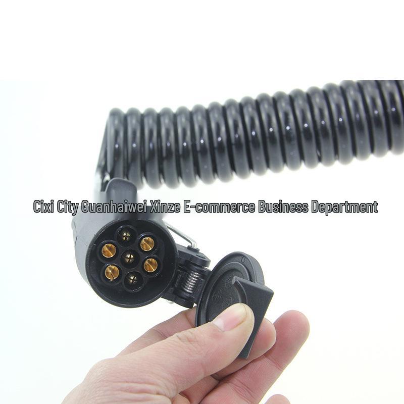 7-adrige europäische Standard-Spiral-Verlängerungskabel für Wohnwagen-Anhänger-Rücklichter