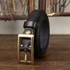 2.4Cm Wide Fashion Retro Trend Decoration Leather Thin Belt Women'S Thickened Pure Cowhide Jeans Belt Women'S