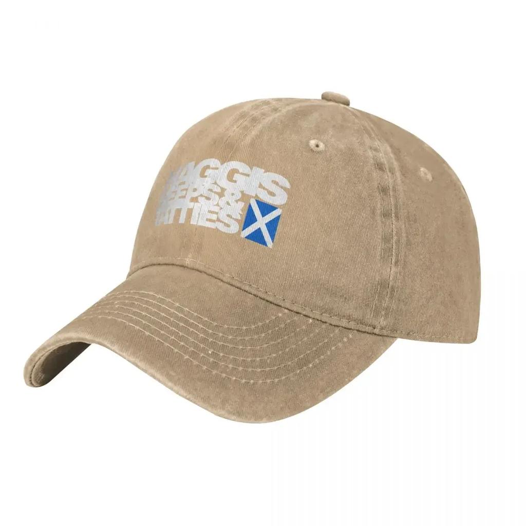 Haggis neeps and tatties Scotland Baseball Cap fishing hat Vintage Bobble Hat Ball Cap Womens Beach Visor Unisexs