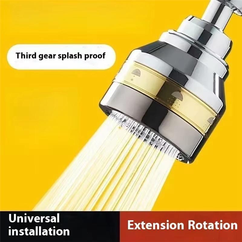A27F-Faucet Aerator Extension Tube Brass Rotatable 360° Kitchen Water Spout With Splash Proof Foam Maker And Pressure Booster