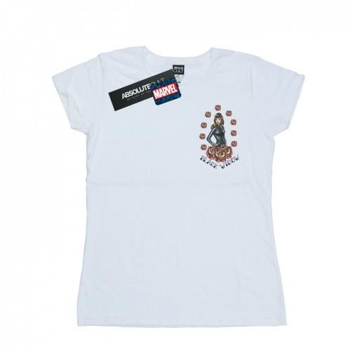 

Marvel Womens/Ladies Black Widow Tattoo Breast Print Cotton T-Shirt