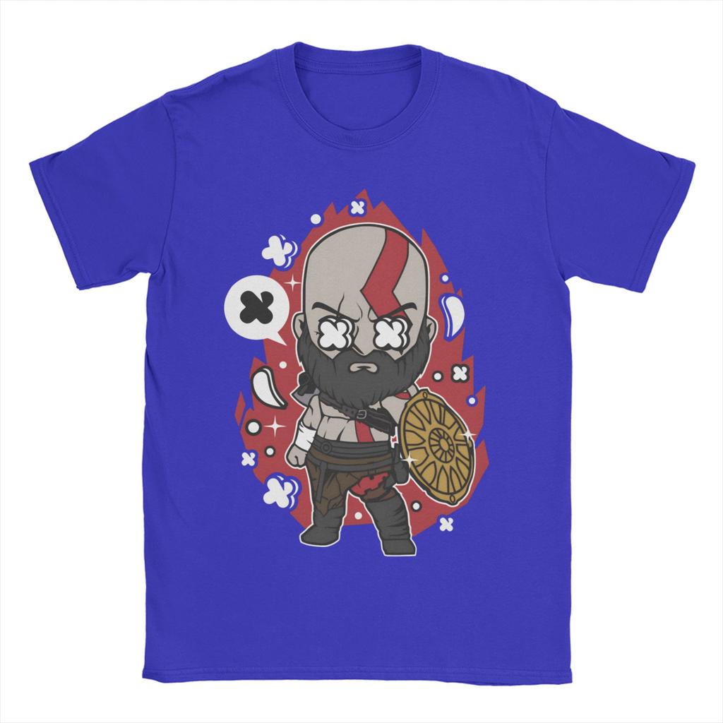 Humor Cartoon Kratos God of War TShirt Unisex Women Crew Neck 100 Cotton T Shirt Short Sleeve Tee Shirt New Arrival Tops