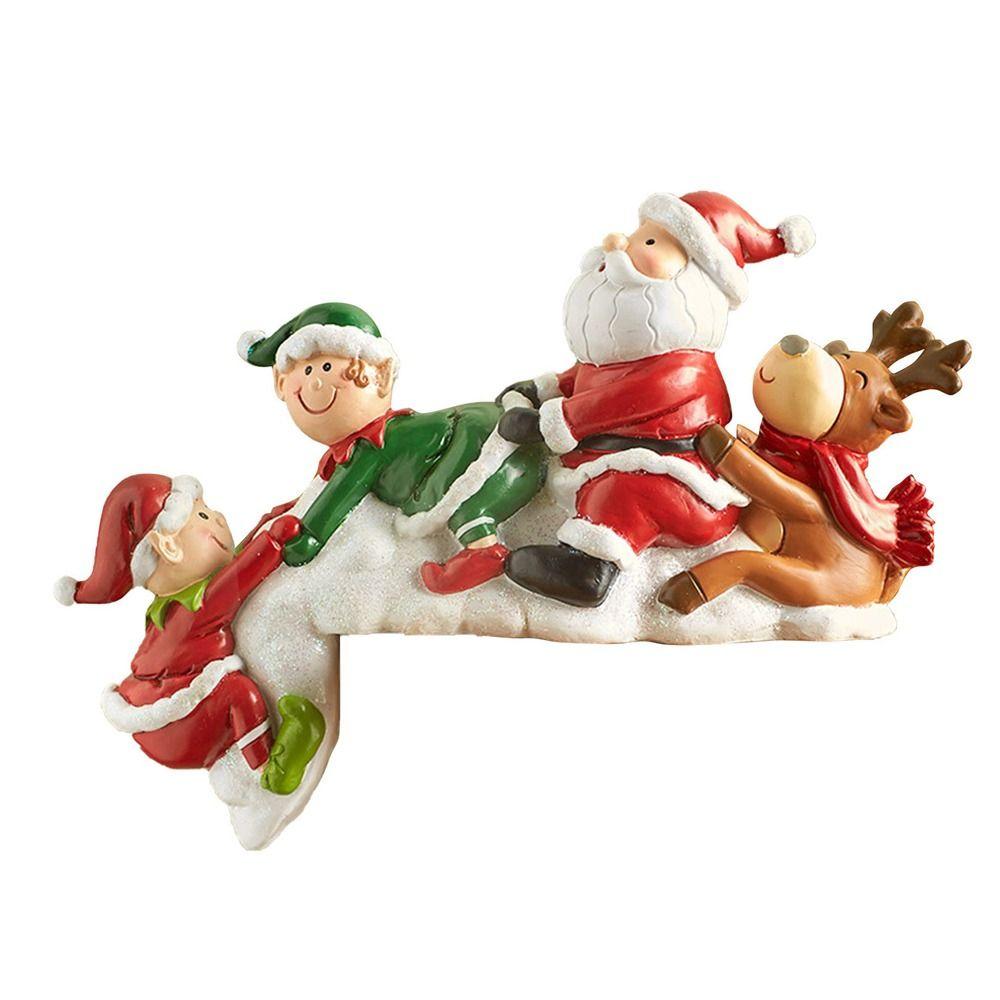 Party Supplies Christmas Decoration Christmas Doll Cute Resin Santa Claus Miniature Kids Gifts Doll Pendant White Bear Doll