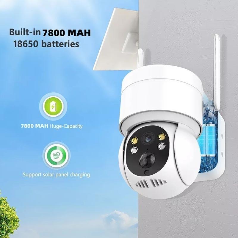 ICSEE WIFI-Überwachungs-Solar-PTZ-Kamera, farbenfrohe Nachtsicht, Zwei-Wege-Audio, PIR-Erkennung, Outdoor, IP66 wasserdicht, Solarstrom-Sicherheits-IP-Kamera