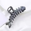 Hair Claw Clip Elegant Fish Bone Shape Metal Clamp Non-slip Strong Claw Hair Fixer Styling Tool Shark Clip Women Half Bun Hairpin Hair Accessories