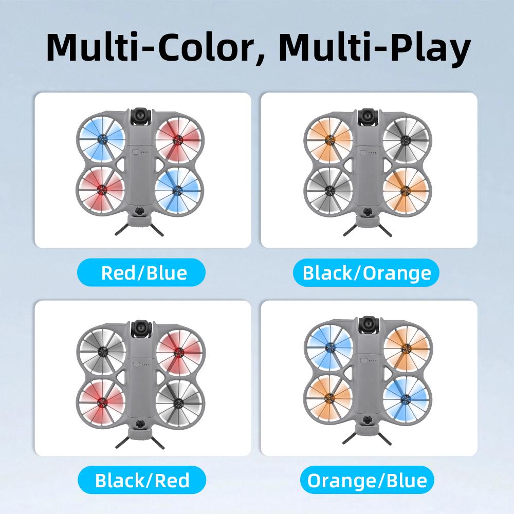 Colorful Low-Noise Propellers  for DJI NEO 2 Wing Replacement Props Blade Fans Quick Release Accessories