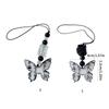 Ancient Han Costume Pendants Trendy Butterfly Phone Lanyard Adorable Butterflys Pendants for Phone Bag Keychain Camera