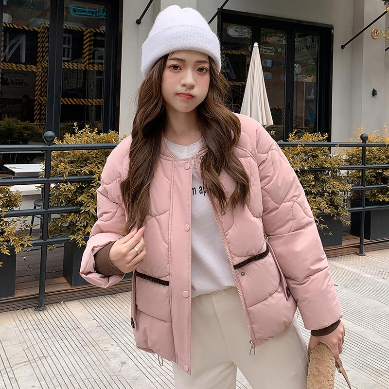 Autumn Winter Thicken Warm Parka Women Casual Solid Color Big Pocket Loose Short Jackets Outwear