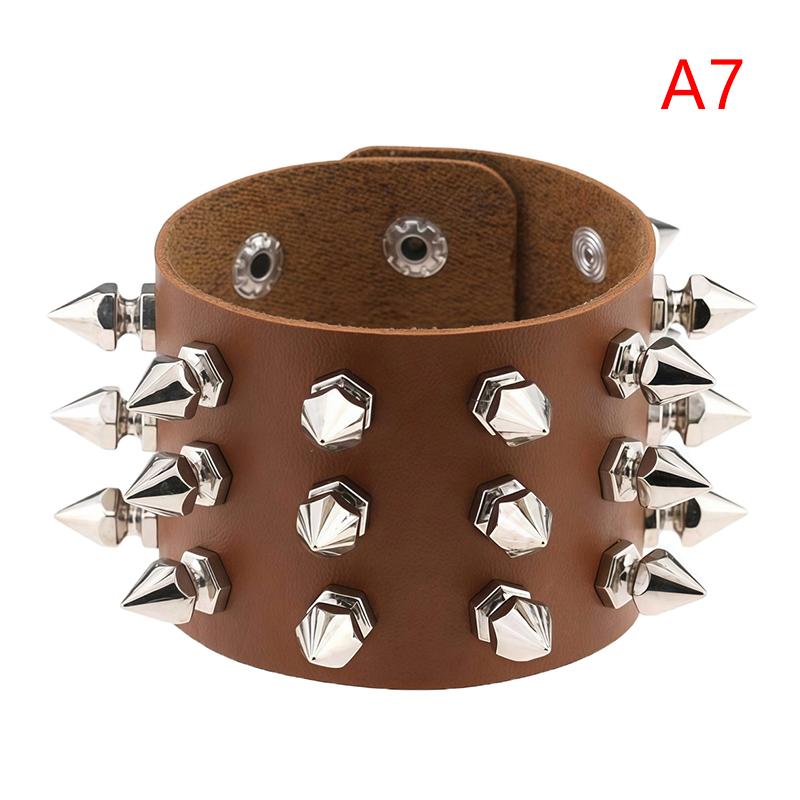 Кожаный браслет с заклепками в стиле панк, шипами, заклепками, манжета, браслет на запястье, ретро, рок, заклепки, браслет-обертка, регулируемый браслет с шипами