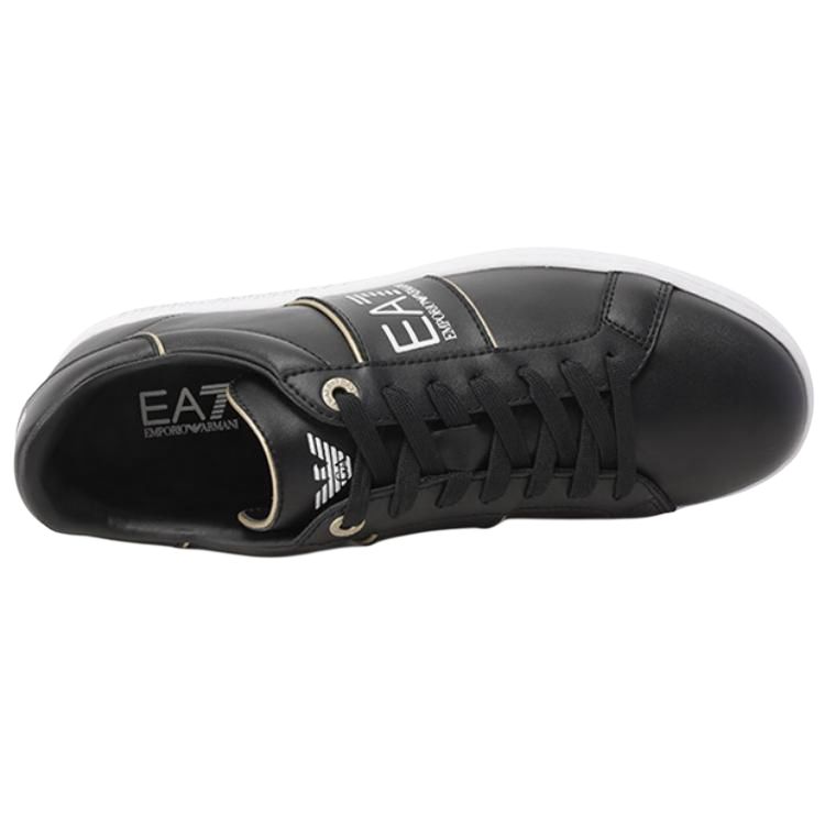 Emporio Armani Round Toe Lace-Up Comfortable Low-Top Sneakers Unisex sneakers Black X8X102XK346M700
