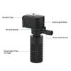 3 In 1 Multifunctional Filter Water Purifier Oxygenation Submersible Filtration Mini Fish Tank Filter for Aquarium Fish Tank