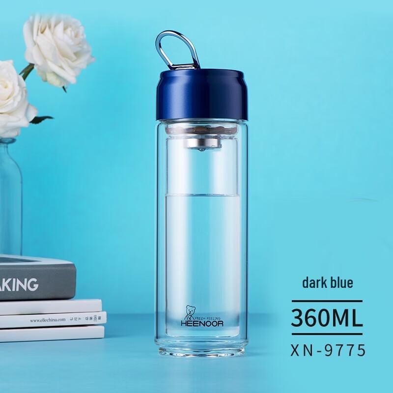 Xeno Double-Wall Glass Tea Infuser Bottle