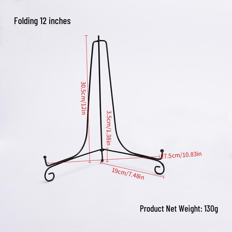 Metal Folding Display Stand for Photos, Plates, or Ornaments