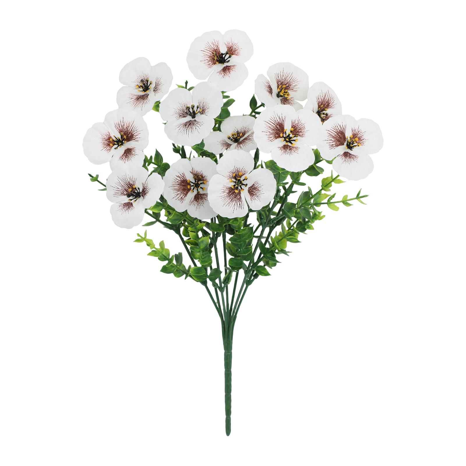 

3pcs Artificial Flower Christmas House Decoration Set Faux Floral Arrangement for Holiday Home Indoor Outdoor Use One Size белый