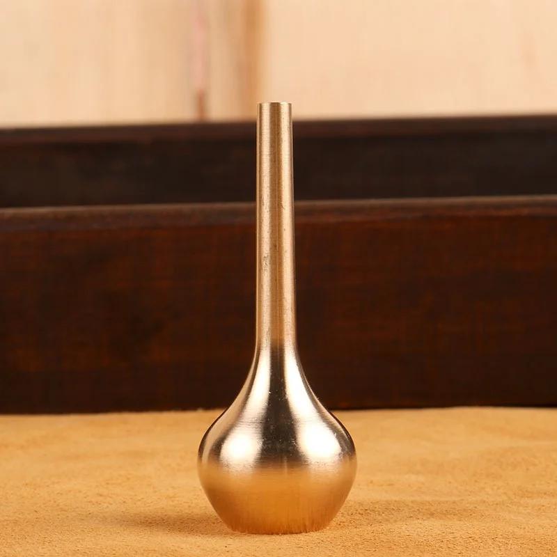 Pure Copper Mini Vintage Vase Ornament Home Decoration Retro Brass Flower Bottle Figurines Modern Light Luxury Decorative Crafts