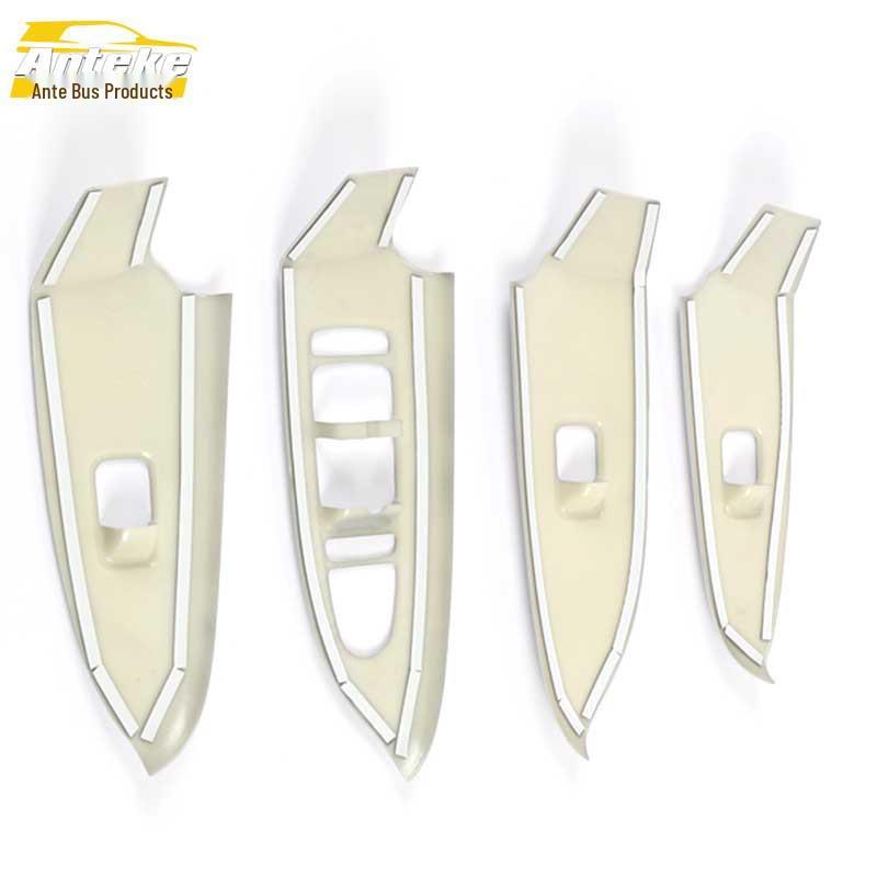 Yuan Glass Switch Decorative Frame & Electroplated Sub-Silver Car Window Armrest Lift Button Sequins