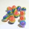 TX84 5Pcs 16mm Plating Color Cartoon Novel Fashion Rainbow Beads Beaded Bracelet Diy Handmade Girl Gift Jewelry Accessories
