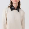 Korean Style Detachable Shirt Colar Square Neck Shoulder Wraps PU Leather Fake Collar  Sewing