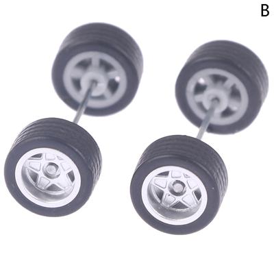 Roues 1/64 Pour Hotwheels Avec Pneus en Caoutchouc Pièces Modifiées de Voiture Miniature Jouets