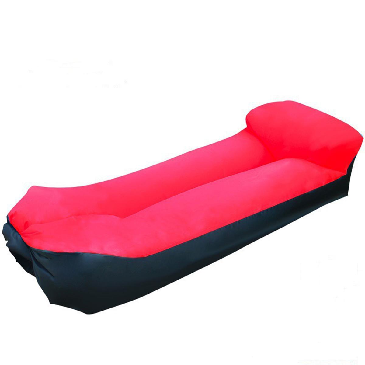 Portable Inflatable Bed, Outdoor Camping Lounge Chair, Inflatable Sofa, Sofa for Picnic, Double Air Cushioned Seat красный