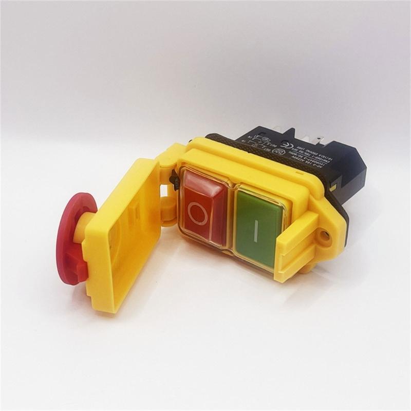 Waterproof Momentary Button with Cover Electromagnetic Switches 4/5 Pin Push Button Simple Installation for Indstrial