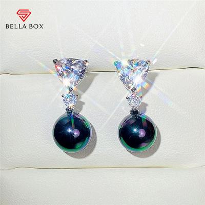 Brincos de Pérola Simulada Pendentes para Mulheres Zircônia Cúbica Brilhante Branco Elegante Acessórios de Orelha Femininos Festa de Casamento Joias da Moda