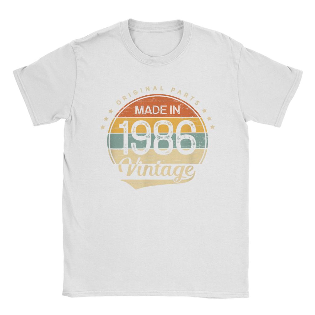 Oversized T Shirt Beach 40th Birthday Classic Vintage 1986 Original Parts Novelty TShirts Cotton Tshirt Men Classic Top Tees